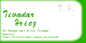 tivadar hricz business card